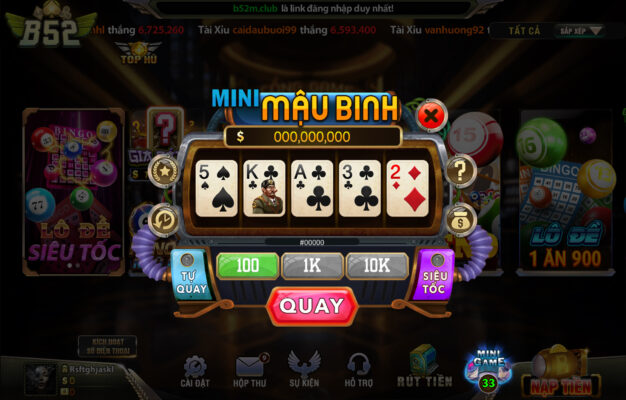 Tựa game Mini mậu binh thú vị