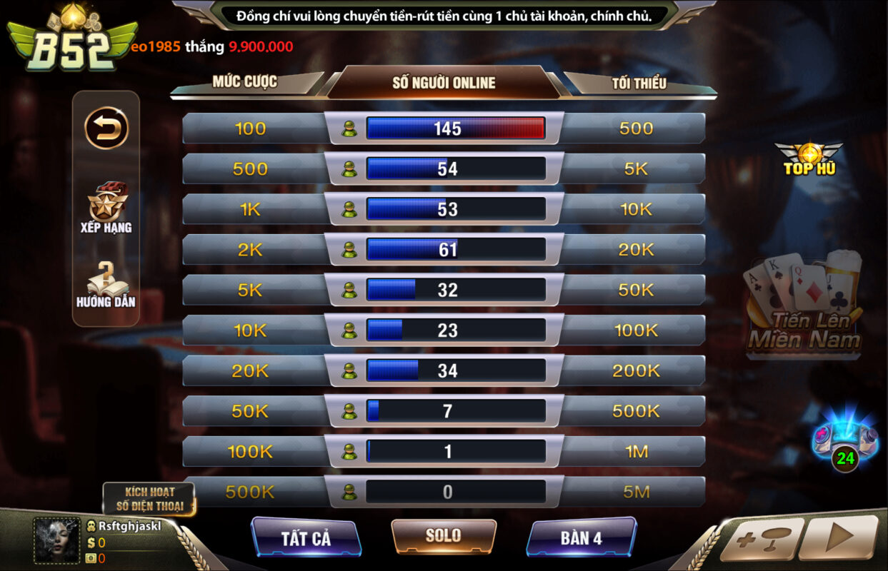 Thao tác chơi nhanh chóng