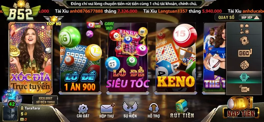 Hướng dẫn cách rút tiền cược tại Tai B52 Play