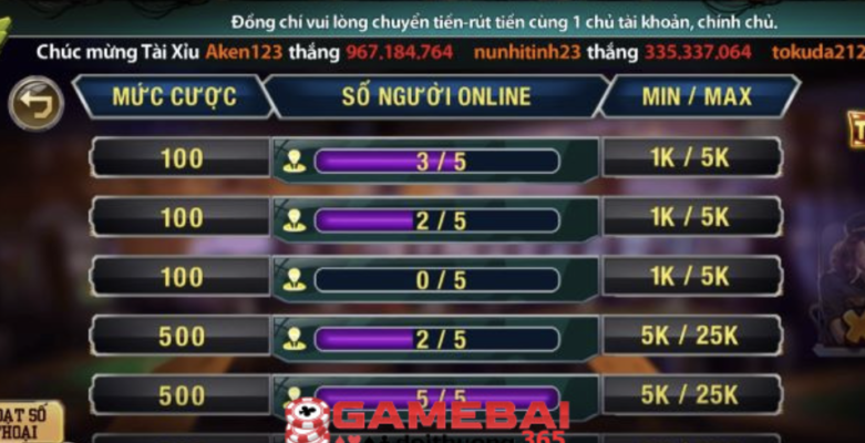 Các thuật ngữ xuất hiện trong Xì tố tại link tai B52