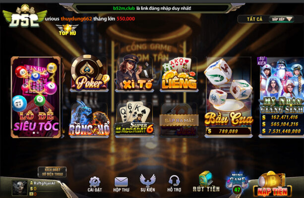 Đa dạng game bài