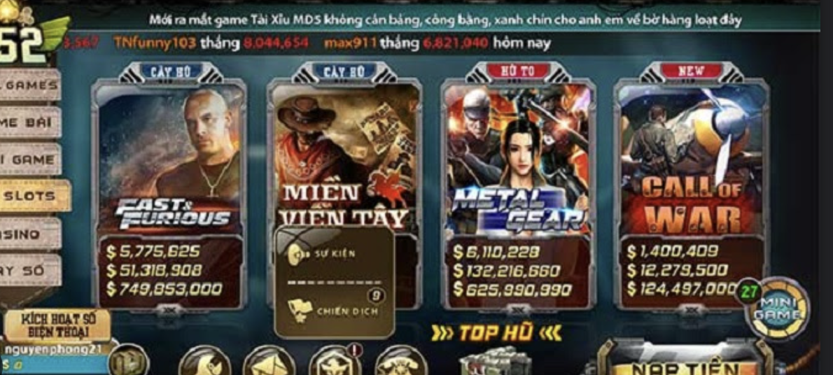 Kinh nghiệm chơi Metal gear luôn thắng tại B52 club
