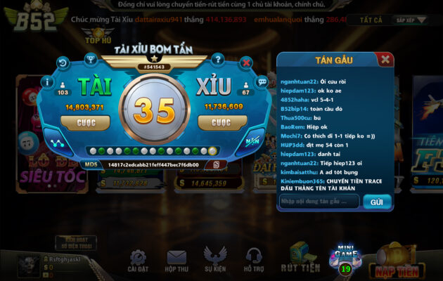 Tài xỉu bom tấn khá hấp dẫn