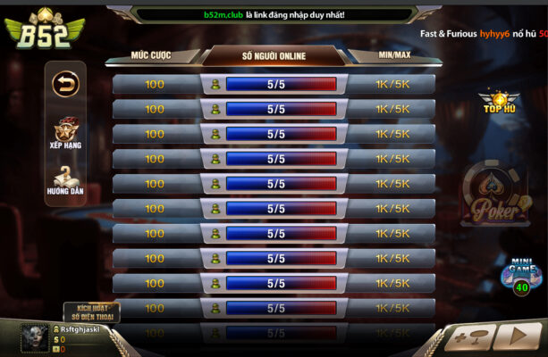 Thao tác chơi đơn giản