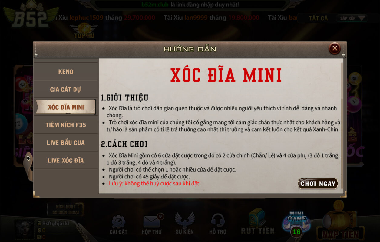 Luật chơi khá đơn giản