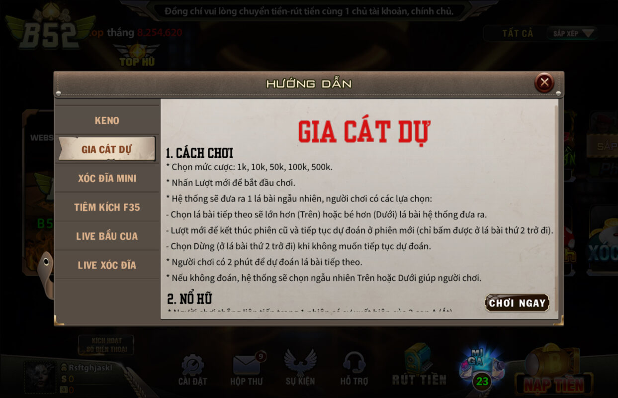 Mẹo cược Gia cát tự tại B52 club